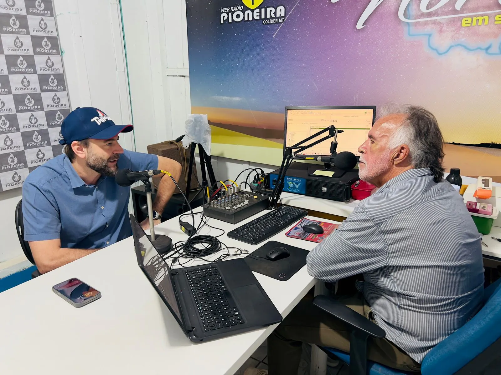 União que dá resultado: Prefeito Rodrigo Benassi e vereadores Bruno Patriota e José Moreira destacam conquistas e parceria durante entrevista na Web Rádio Pioneira