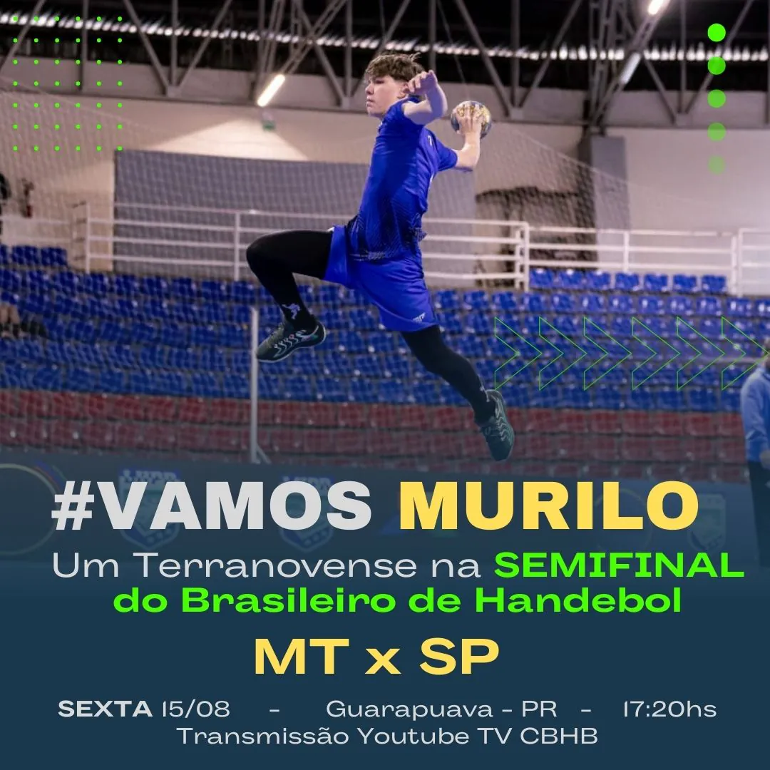Atleta de Terra Nova do Norte disputa semifinal do Campeonato Brasileiro de Handebol nesta sexta-feira