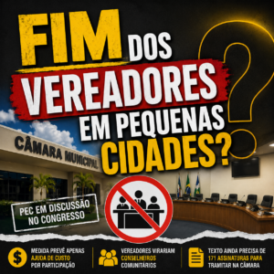 Fim das Câmaras Municipais? PEC pode extinguir vereadores em cidades como Colíder e municípios do Nortão de MT