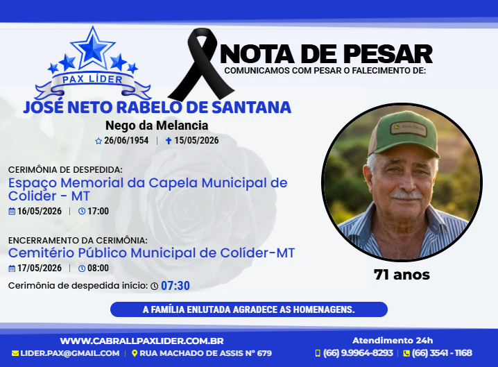 Colíder se despede de um pioneiro querido